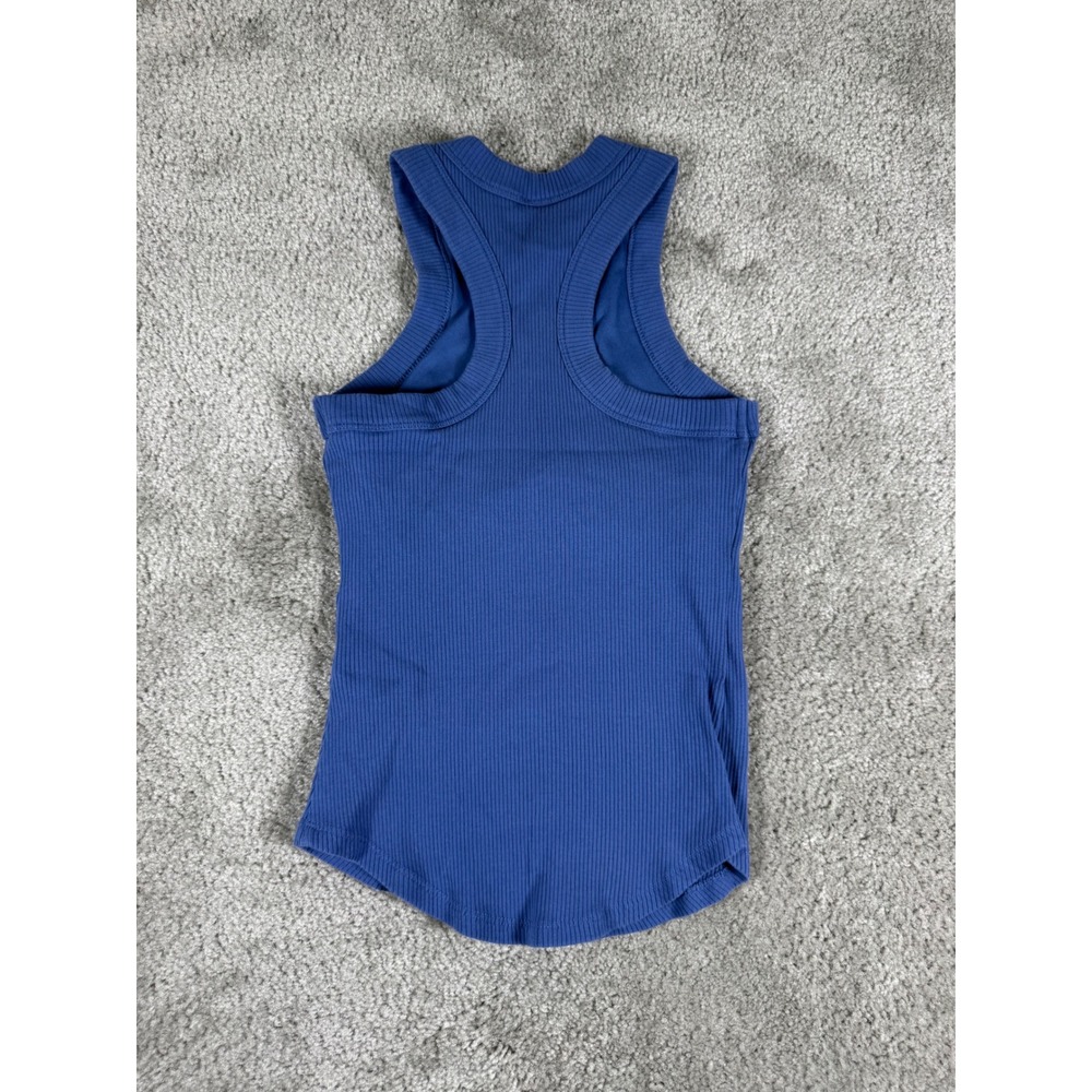 Fabletics Blue Ribbed Racerback Tank Top TK2356180 XS - Picture 6 of 8
